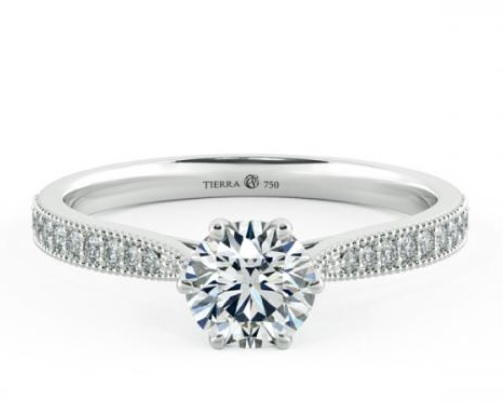 Nhẫn hột xoàn NCH1204 tôn lên vẻ nữ tính